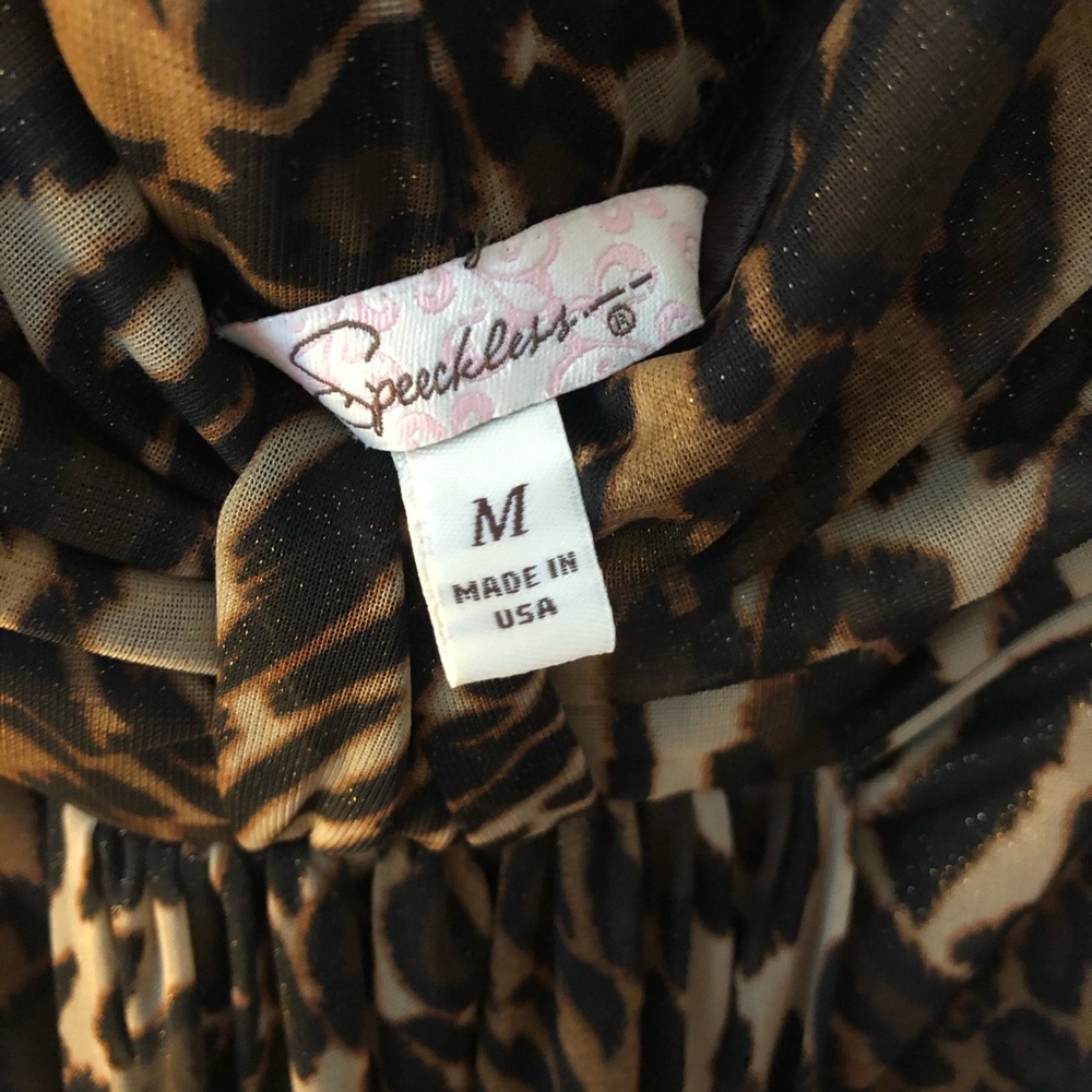 Strapless maxi dress, leopard print, size M